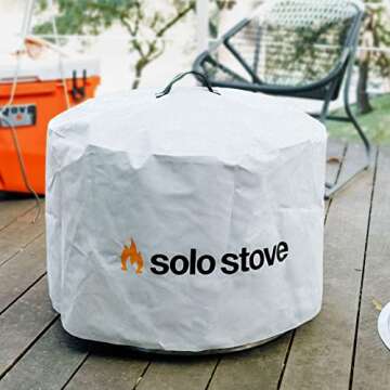 Solo Stove Yukon Shelter - Weather-Resistant Round Cover for Solo Stove Yukon Fire Pit and Accessories - PVC-Coated Polyester with Aluminum Reinforcement - Waterproof Year-Round Protection