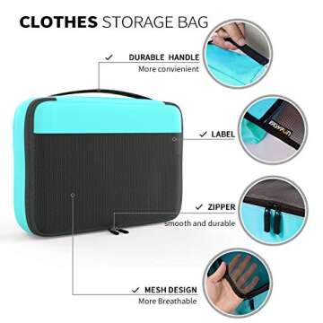 Packing Cubes Organizer Travel Accessories - 6 Set