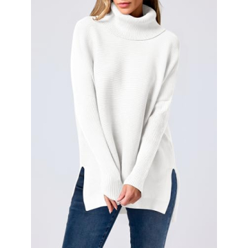 Stylish ANRABESS Oversized Turtleneck Sweater for Fall
