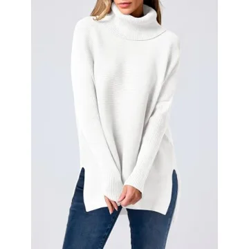 Stylish ANRABESS Oversized Turtleneck Sweater for Fall