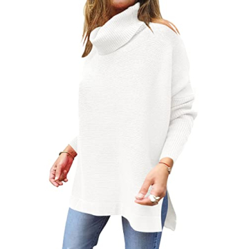 Stylish ANRABESS Oversized Turtleneck Sweater for Fall