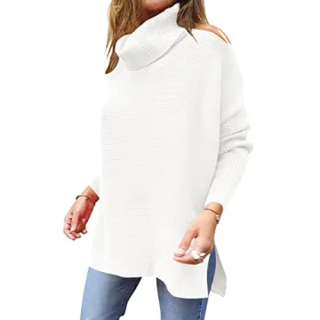 Stylish ANRABESS Oversized Turtleneck Sweater for Fall