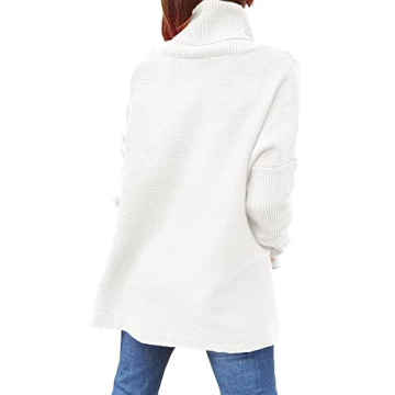 Stylish ANRABESS Oversized Turtleneck Sweater for Fall