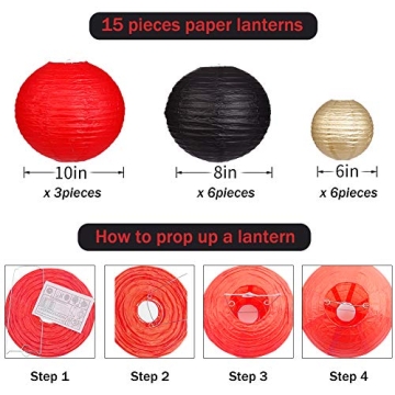 Stylish Paper Lanterns for Parties & Weddings - 15pcs