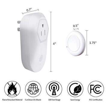 Garbage Disposal Wireless Switch Kit No Drilling On Sink Top, Remote Control Outlet Wireless Switch ...