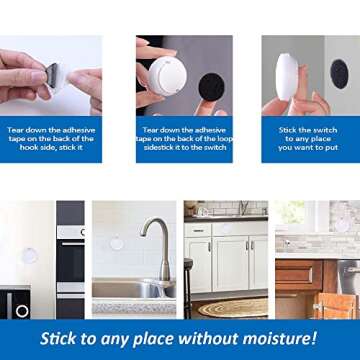 Garbage Disposal Wireless Switch Kit No Drilling On Sink Top, Remote Control Outlet Wireless Switch for Household Appliances, Up to 100ft. Range