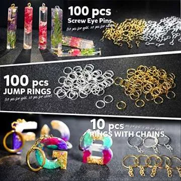 LEOBRO Hand Drill, Pin Vise Hand Drill for Jewelry Making, Mini Drill with Small Drill Bits, Drill Press Vise, 210pcs Keychain Making Supplies, Resin Tools for Jewelry Keychains Miniature Crafts