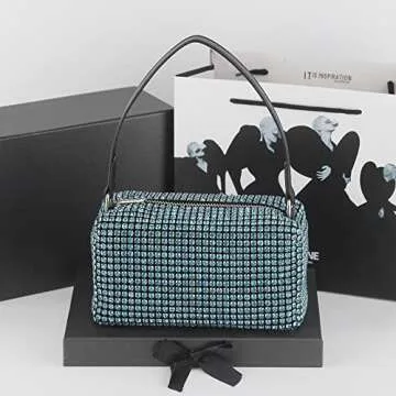 NOGUTU Rhinestone Purse Sparkly Evening Bag Sparkle Purses for Women