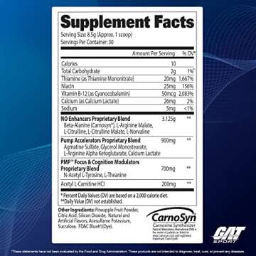 GAT SPORT PMP Pre-Workout for Peak Muscle Performance