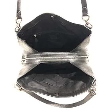 Stylish Coach Pebble Leather Shoulder Bag Taupe