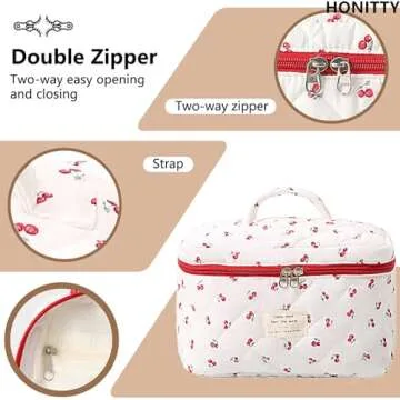 Floral Makeup Bag Set - Stylish & Portable for Women