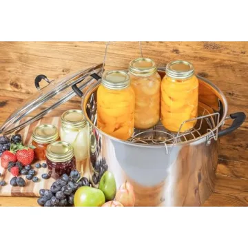 McSunley Water Bath Canner with Glass Lid, Induction Capable, 21.5Qt, Stainless Steel Model #638