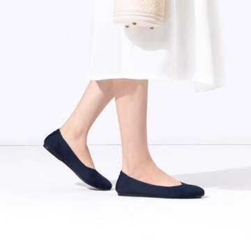 Frank Mully Women’s Ballet Flat Shoes Knit Dress Shoes Round Toe Slip On Ballerina Walking Flats S...
