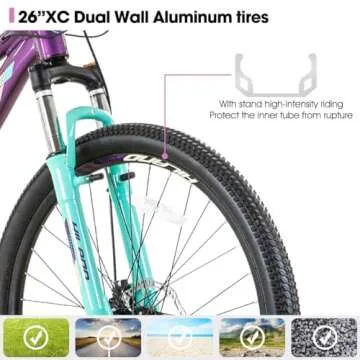 HH HILAND 26 Inch Mountain Bike for Women with 21 Speed