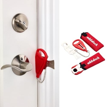 Addalock The Original Portable Door Lock for Travel & Home Security, 1-Piece Door Latch Lock for Hou...
