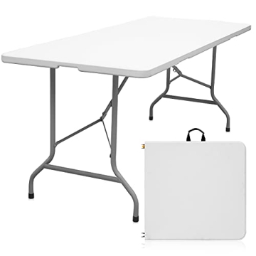 Byliable 6ft Folding Table - Portable & Heavy Duty for Events, Picnics, and Dining