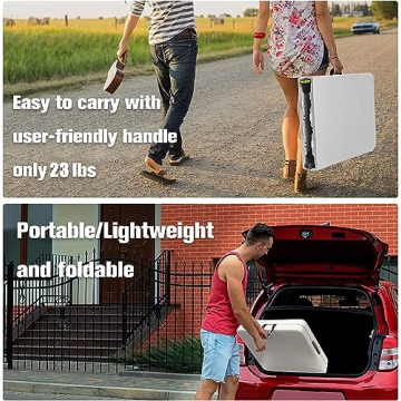 Byliable 6ft Folding Table - Portable, Heavy Duty, Versatile