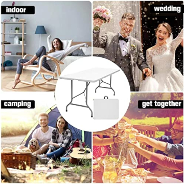 Byliable 6ft Folding Table - Portable, Heavy Duty, Versatile