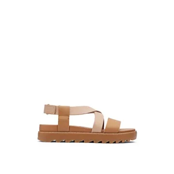 Sorel Women’s Roaming Crisscross Sandals in Camel Brown