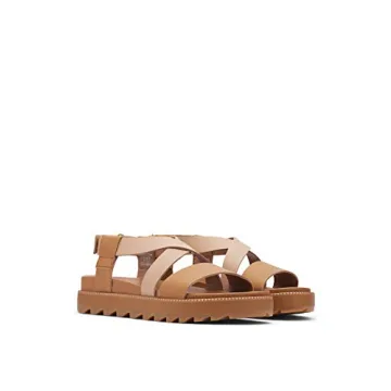 Sorel Women’s Roaming Crisscross Sandals in Camel Brown