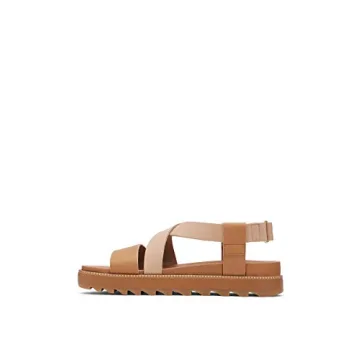 Sorel Women’s Roaming Crisscross Sandals in Camel Brown