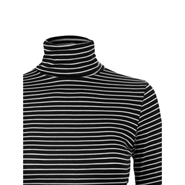 Stylish MixMatchy Turtleneck Long Sleeve Striped Top