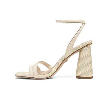 Sam Edelman Women's Kia Heeled Sandal Porcelain 6 Medium