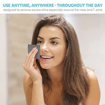 JOLVKA Oil Absorbing Sheets Film (200 Sheets), Oil Control Blotting Paper, Bamboo Charcoal, Gentle Touch for the Skin, Clean Of Excess Facial oil…