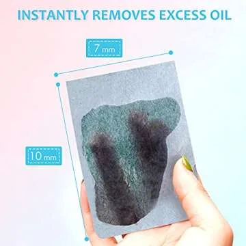 JOLVKA Oil Absorbing Sheets Film (200 Sheets), Oil Control Blotting Paper, Bamboo Charcoal, Gentle Touch for the Skin, Clean Of Excess Facial oil…