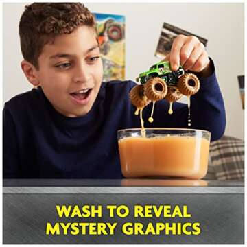 Monster Jam Mystery Mudders 2-Pack - 1:64 Die-Cast Trucks with Wash to Reveal