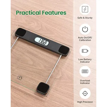FITINDEX Bathroom Scale - Accurate, Stylish, User-Friendly
