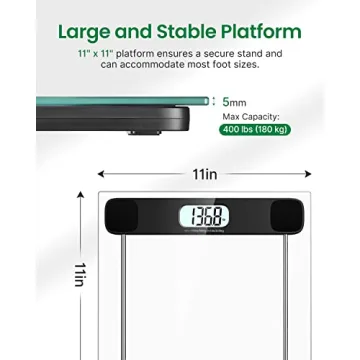 FITINDEX Bathroom Scale - Accurate, Stylish, User-Friendly