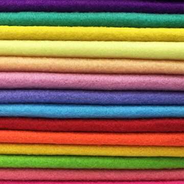 flic-flac 28pcs 12 x 8 inches (30cmx20cm) 1.4mm Thick Soft Felt Fabric Sheet Assorted Color Felt Pack DIY Craft Sewing Squares Nonwoven Patchwork