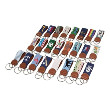 American Flag Needlepoint Keychain - Durable & Stylish Gift