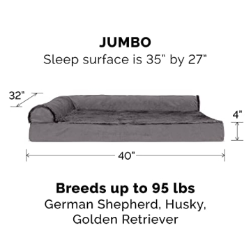 Furhaven Large Orthopedic Dog Bed - Jumbo/XL Plush