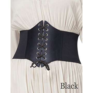 GRACE KARIN PU Renaissance Dress Costume Belts(2XL, Coffee)