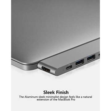 Purgo USB C Hub for MacBook Pro 13 M2 Air 2022/2021-2018, MacBook Adapter with 4K HDMI, 100W PD, 40Gbps TB3 5K@60Hz, USB-C, 2 USB 3.0 and SD/Micro Card Readers