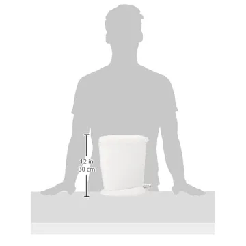 simplehuman Compact Round Trash Can 1.6 Gallon for Small Spaces