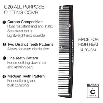 Cricket C20 All-Purpose Carbon Cutting Comb - Heat Resistant