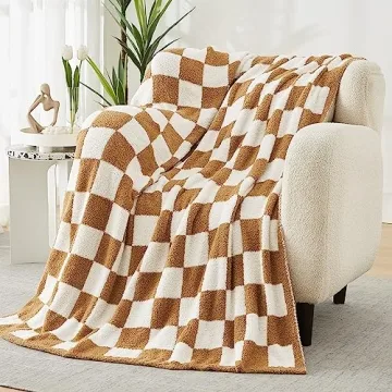 WRENSONGE Cozy Checkered Throw Blanket - Warm and Lightweight
