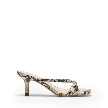 DREAM PAIRS Heels for Women Flip Flops Kitten Low Heels Open Square Toe Thong Heeled Sandals, Sexy F...