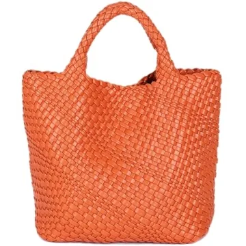JINMANXUE Fashion Woven Bag Shopper Bag Travel Handbags and Purses Women Tote Bag Large Capacity Sho...