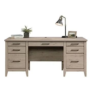 Sauder Summit Station Executive Desk with Storage & Style