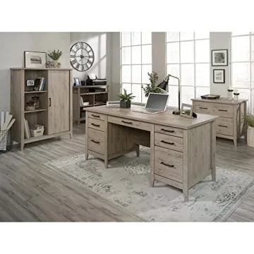 Sauder Summit Station Executive Desk with Storage & Style
