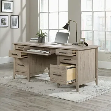 Sauder Summit Station Executive Desk with Storage & Style