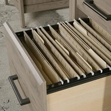 Sauder Summit Station Executive Desk with Storage & Style