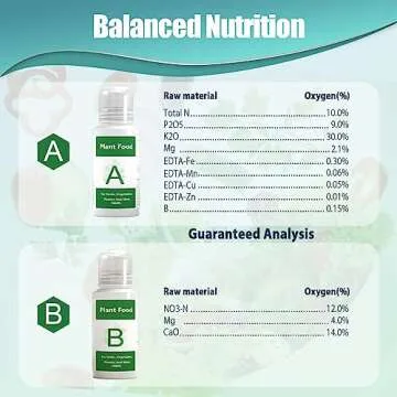 Hydroponics Nutrients for Aerogarden(800ml in Total), Plant Food A & B Hydroponics Supplies, Indoor Plant Fertilizer for Hydroponics Growing System, Hydroponic Solution for Vegetables Thrive