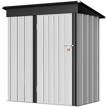 Greesum Metal Outdoor Storage Shed 5FT x 3FT - Stylish and Secure Steel Utility