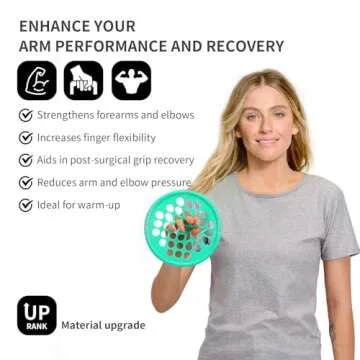 ZHIAMZ Hand Exercise Webs for Physical Therapy, Hand Grip Strengthener, Finger Exerciser, Portable Size, Latex Free, 7" Diameter (Medium-Red)