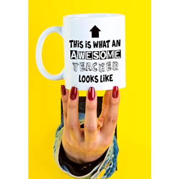 Classic Mugs Teacher Appreciation Gifts What An Awesome Teacher Looks Like for Classroom Teaching Decorations World’s Best Men Women Teachers Ever Novelty Gift Coffee Mug Tea Cup Gift From Students